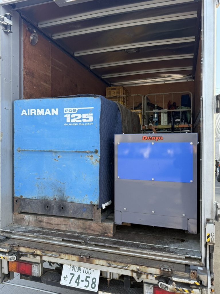 AIRMAN PDS125とPDS175コンプレッサーの買取事例